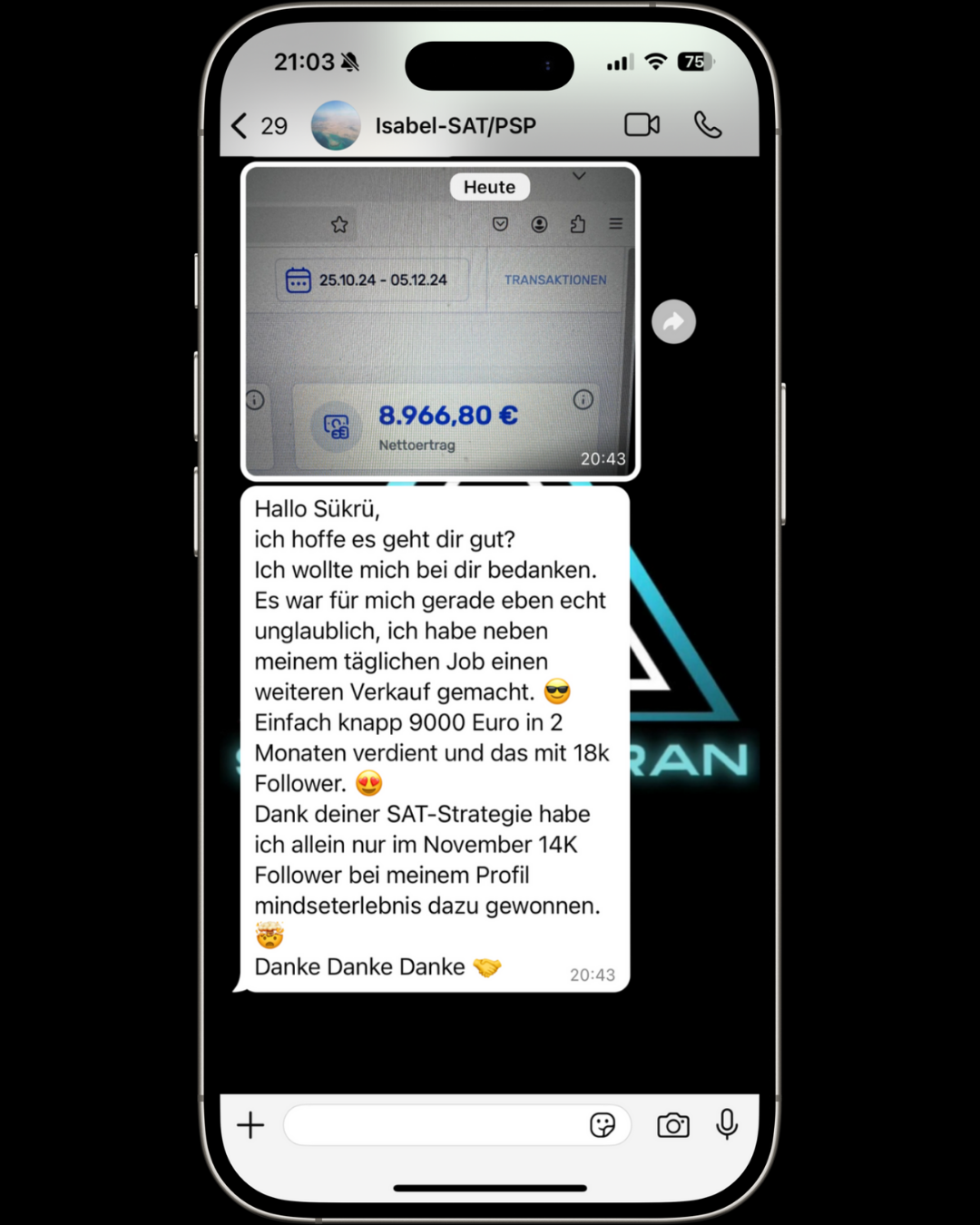 WhatsApp-Chat von Isabel